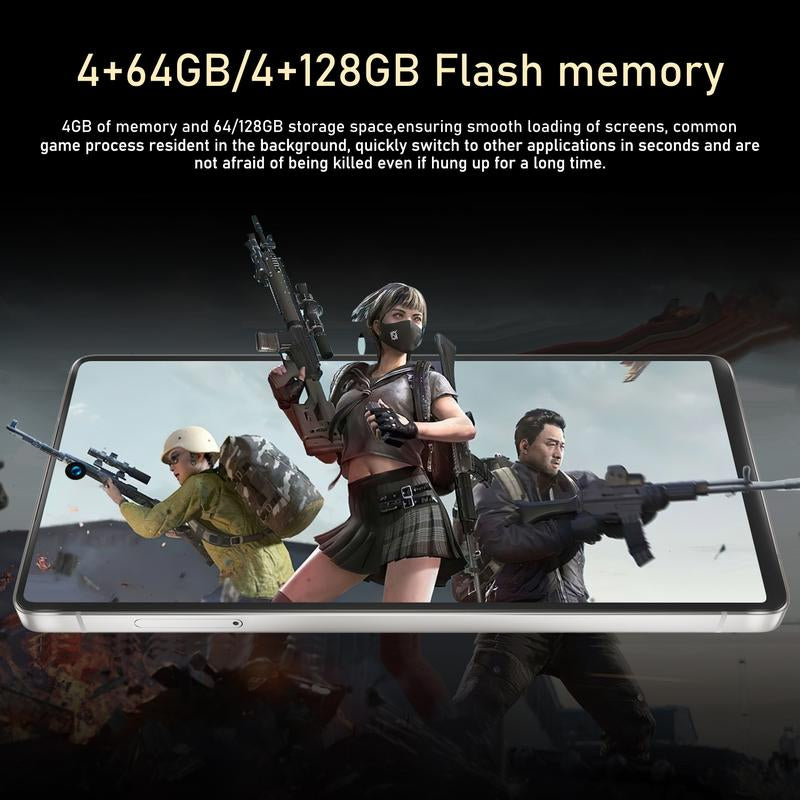 Fuffi-Smartphone 4+64GB/32GB ROM,3+32GB ROM, 6.8-Inch Display, Dual Sim Card Slot, Android 12.0 Os, 4G Network Support, Handwriting Pen Included