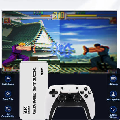 4K Pro Game Stick 64G 30000+ Video Game Console 2.4G Double Wireless Controller 4K Retro Game TV Stick Retro Classic Games